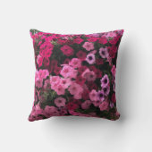 ペチュニアポルチフラワーズピンクパープルラベンダーガーデン クッション (裏面)