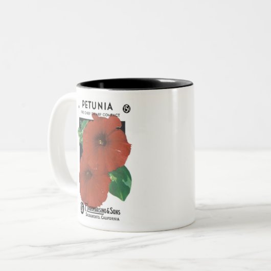 ペチュニア火災主任ドワーフシードパケット、F.ラゴマルシ ツートーンマグカップ (正面左)