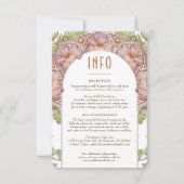 ペチュニア結婚ズINFOヴィンテージアールヌーボーミュシャ 招待状 (正面)