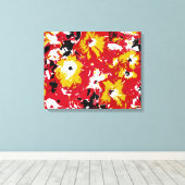 ペチュニア花 キャンバスプリント (インサイチュ (ウッドフロア))