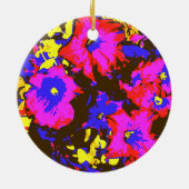 ペチュニア花 セラミックオーナメント (裏面)