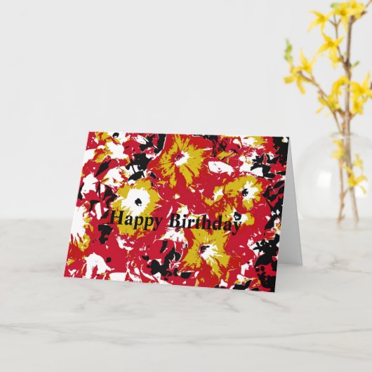 ペチュニア カード (黄色い花)