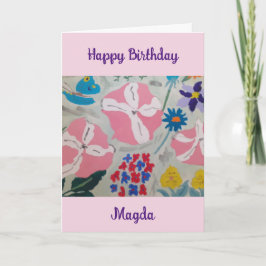 ペチュニア&サマーフラワーズ誕生日カード カード