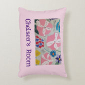 ペチュニア&サマーフラワーパーソナライズされたズ アクセントクッション (正面(垂直))