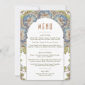 ペチュニア・メニュ結婚ーのヴィンテージアールヌーボーバイミュシャ 招待状 (正面)