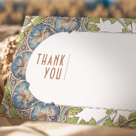 ペチュニアInsertありがとうヴィンテージアールヌーボー 招待状