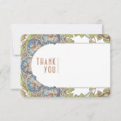 ペチュニアInsertありがとうヴィンテージアールヌーボー 招待状 (正面)