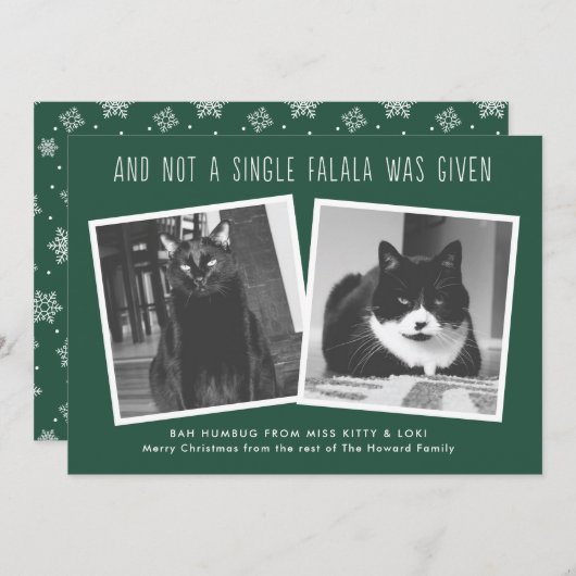 ペッおもしろいトの飼いいけな主のクリスマス シーズンカード (正面/裏面)