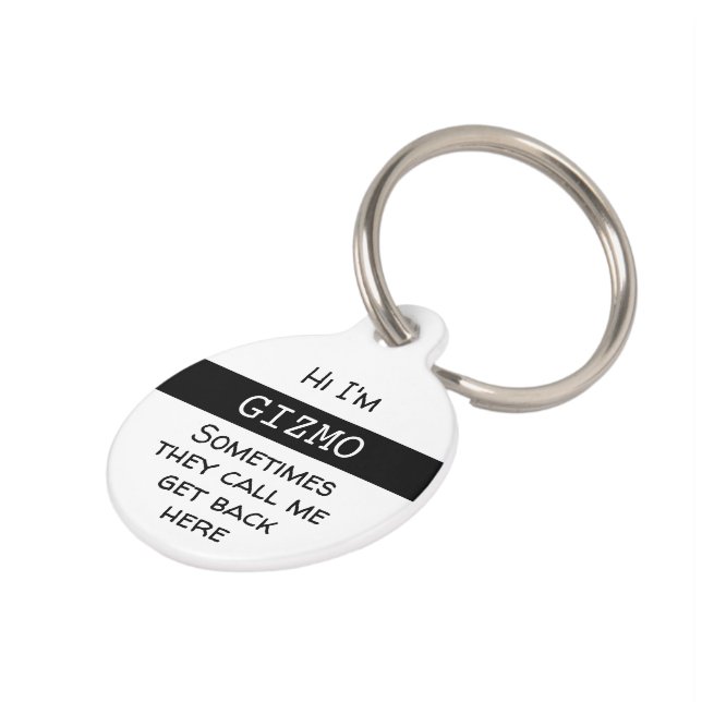 ペッおもしろいトカスタマイズ、 ペット　ネームタグ (側面)