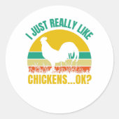 ペッおもしろいトチキン好きにかわいい贈り物 ラウンドシール (正面)