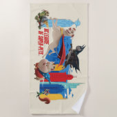 ペッすごいツのパトロール都市 ビーチタオル (正面)