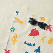 – ペッすごいツ&ジャスティスリーグシルエットパターン ビーチタオル (インサイチュ)