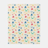  – ペッすごいツ&ジャスティスリーグシルエットパターン フリースブランケット (正面)