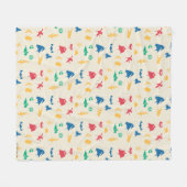  – ペッすごいツ&ジャスティスリーグシルエットパターン フリースブランケット (正面(横))