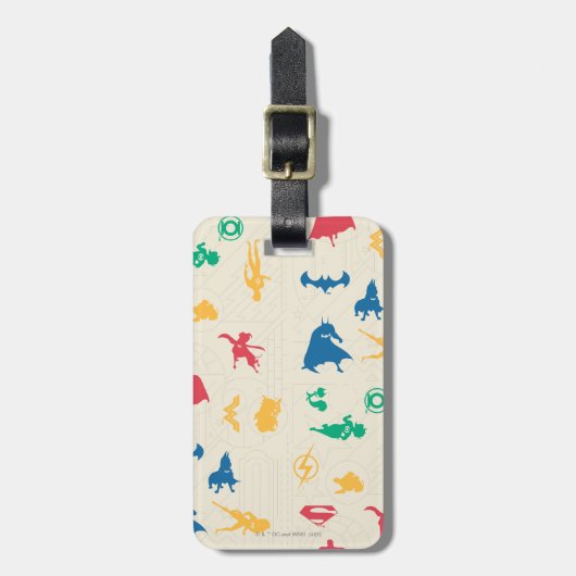 – ペッすごいツ&ジャスティスリーグシルエットパターン ラゲッジタグ (正面縦)