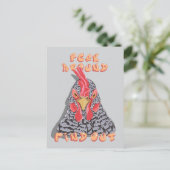 ペッのまわりにクの検索 – チキンのペッキング順序 ポストカード (スタンド正面)