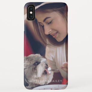 ペッカスタムト写真&ネームタイポグラフィ iPhone XS MAXケース