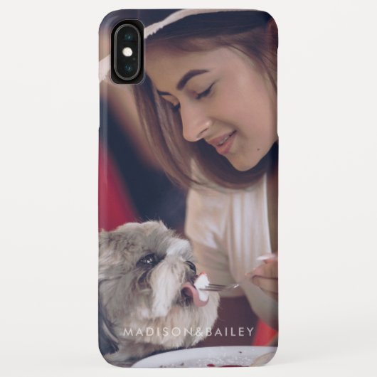 ペッカスタムト写真&ネームタイポグラフィ Case-Mate iPhoneケース (裏面)