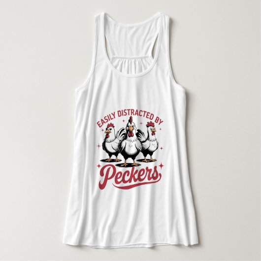ペッカーに気を取られる タンクトップ (デザイン正面)