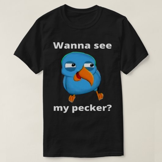 ペッカーの鳥を見たい Tシャツ (デザイン正面)