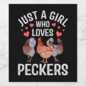 ペッカー好きの女の子 ワインラベル (シングルラベル)