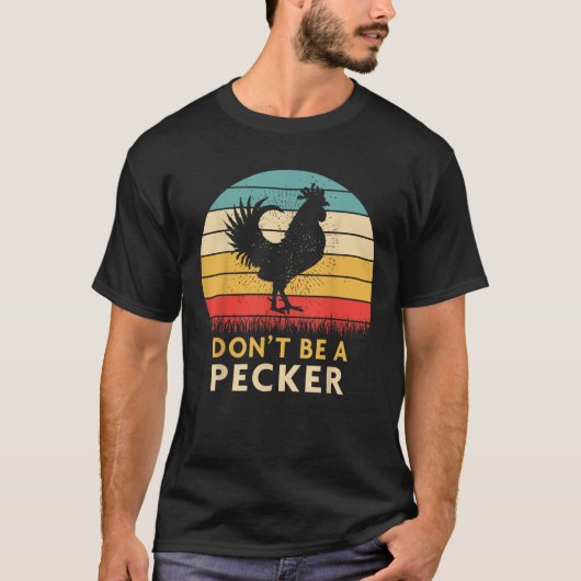ペッカーTシャツのチキンおもしろいシャツ Tシャツ (正面)