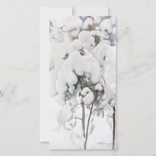 ペッカ・ハロネン作「雪の松の若木」 カード (正面)