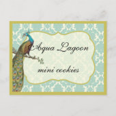 ペックコックデザートまたはキャンディビュッフェテーブルサイン ポストカード (裏面)