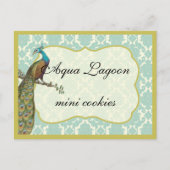 ペックコックデザートまたはキャンディビュッフェテーブルサイン ポストカード (正面)