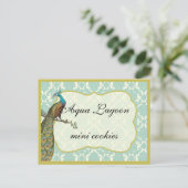 ペックコックデザートまたはキャンディビュッフェテーブルサイン ポストカード (スタンド正面)