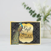 ペックコック金ゴールドギフトテーブル記号 ポストカード (スタンド正面)