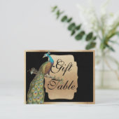 ペックコック金ゴールドギフトテーブル記号 ポストカード (スタンド正面)