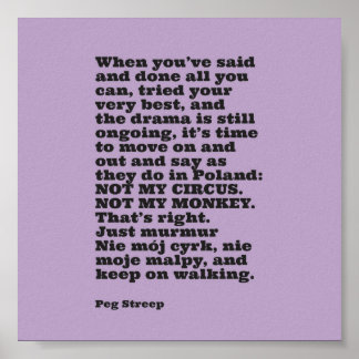 ペッグ・ストリープの「Not My Circus」キャンバス印刷 ポスター