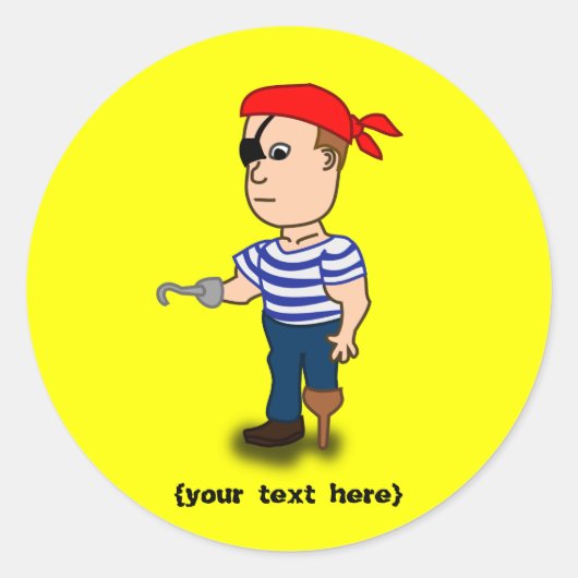 ペッグ・レッグ海賊 ラウンドシール (正面)