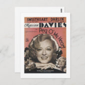 ペッグOマイハートヴィンテージソングブックカバー ポストカード (正面/裏面)