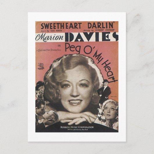 ペッグOマイハートヴィンテージソングブックカバー ポストカード (正面)