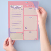 ペッシュと紫の美学の毎日のプランナーページ チラシ (手)