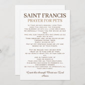ペッツフラットカード用セントフランシス祈りの言葉 (正面/裏面)