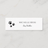 ペッツポープリントドッグウォーカーシンプル スキニー名刺 (正面)