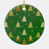 ペッツ初めてのクリスマス-カスタムの子犬の写真 セラミックオーナメント (裏面)