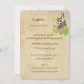 ペッティング動物園バニーラビットバースデーパーティーおもしろい 招待状 (裏面)