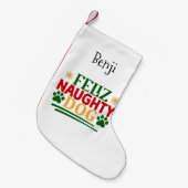 ペットいけなをテーマにしたポープラントペットをモチーフにしたフェリーズ犬 スモールクリスマスストッキング (正面 (吊り時))