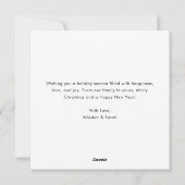 ペットいけなドッグおもしろいのクリスマス写真の穴を定義 シーズンカード (裏面)