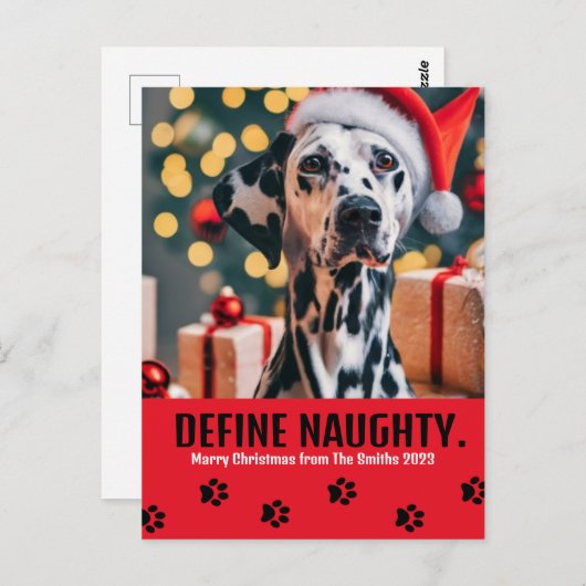 ペットいけなフォトクリスマスレッドの休日を定義 ポストカード (正面/裏面)