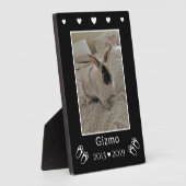 ペットうさぎの追悼 | ウサギの足跡写真記念プレート フォトプラーク (側面)