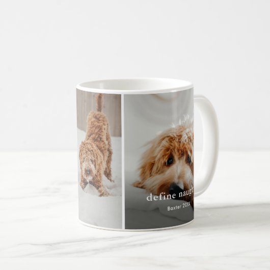 ペットおもしろいいけな3フォトクリスマスホリデー コーヒーマグカップ (正面右)