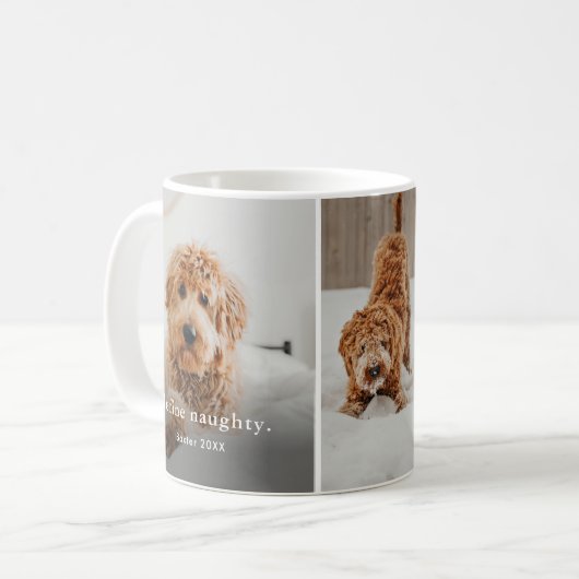 ペットおもしろいいけな3フォトクリスマスホリデー コーヒーマグカップ (正面左)