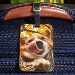 ペットおもしろいのカスタム写真 ラゲッジタグ