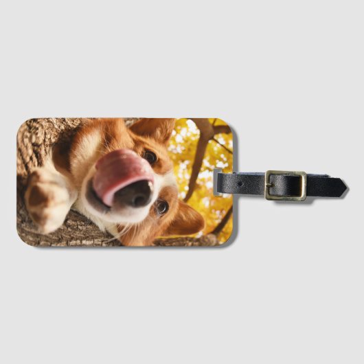 ペットおもしろいのカスタム写真 ラゲッジタグ (正面横)