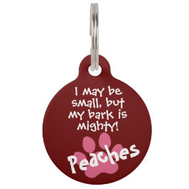 ペットおもしろいのユーモア，前足，名前，電話，引用文 |赤 ペット　ネームタグ